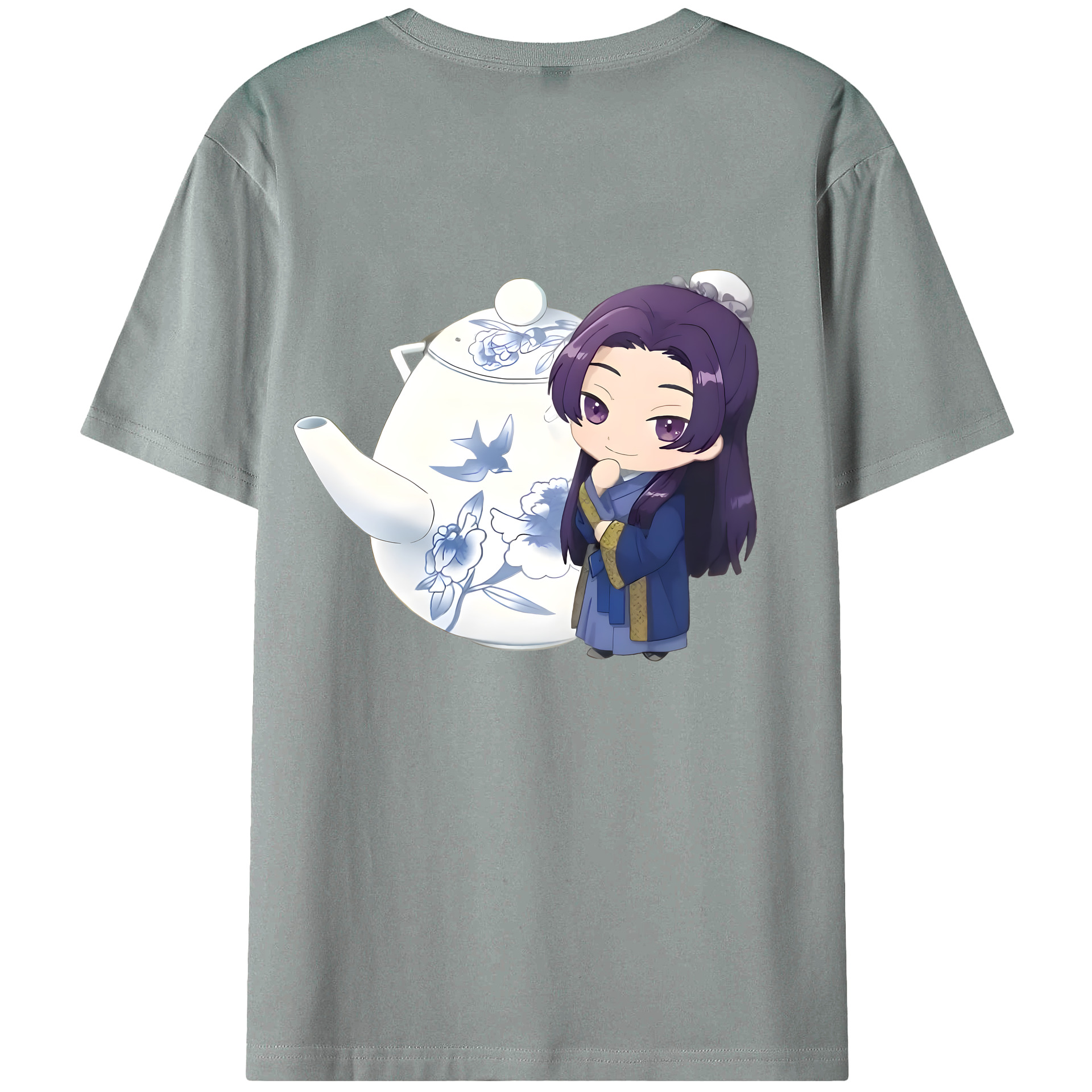 （画像用） 薬屋のひとりごと The Apothecary Diaries 綿100％ メンズ半袖Tシャツ（バックプリント） 通気性